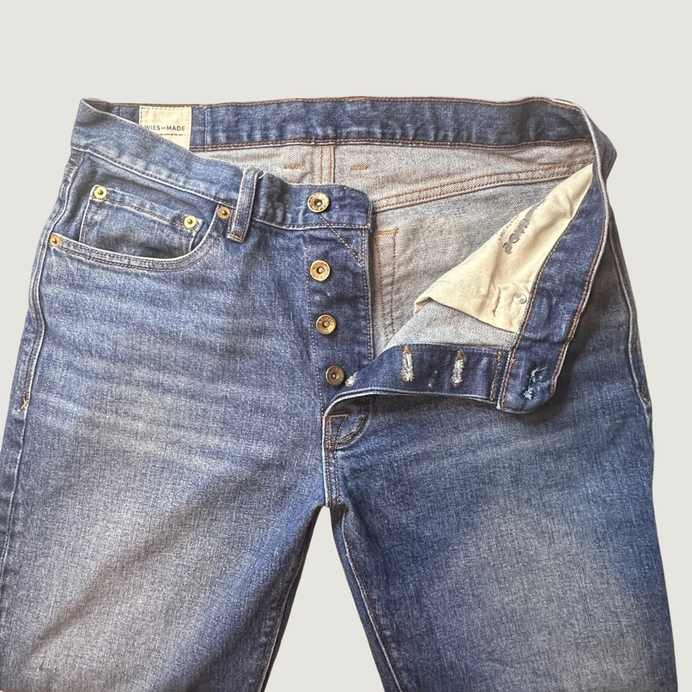 Wies-Made Jeans Mens 32x31 Blue Straight Leg Button Fly Denim Made in USA